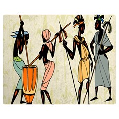 Man Ethic African People Collage Double Sided Flano Blanket (medium)  by Celenk