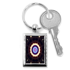 Mandala Art Design Pattern Key Chains (rectangle)  by Celenk