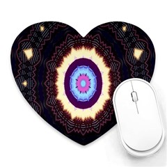 Mandala Art Design Pattern Heart Mousepads