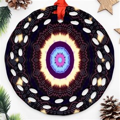 Mandala Art Design Pattern Ornament (round Filigree) by Celenk