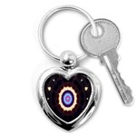 Mandala Art Design Pattern Key Chains (Heart)  Front