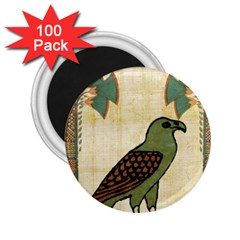 Egyptian Paper Papyrus Bird 2 25  Magnets (100 Pack)  by Celenk