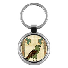 Egyptian Paper Papyrus Bird Key Chains (round)  by Celenk