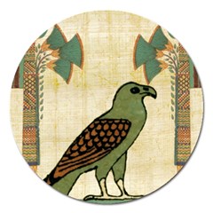 Egyptian Paper Papyrus Bird Magnet 5  (round) by Celenk