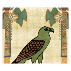 Egyptian Paper Papyrus Bird Double Sided Flano Blanket (small)  by Celenk