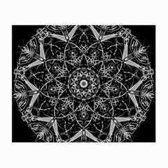 Mandala Psychedelic Neon Small Glasses Cloth (2-side) by Celenk