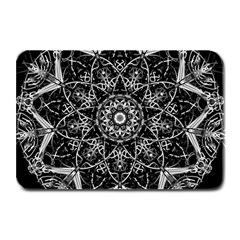 Mandala Psychedelic Neon Plate Mats by Celenk