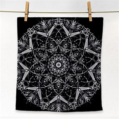 Mandala Psychedelic Neon Face Towel by Celenk