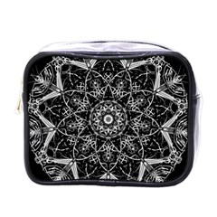 Mandala Psychedelic Neon Mini Toiletries Bags by Celenk