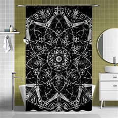 Mandala Psychedelic Neon Shower Curtain 48  X 72  (small)  by Celenk