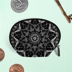 Mandala Psychedelic Neon Accessory Pouches (small)  by Celenk