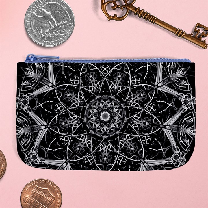 Mandala Psychedelic Neon Large Coin Purse