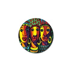 Ethnic Bold Bright Artistic Paper Golf Ball Marker (4 Pack) by Celenk