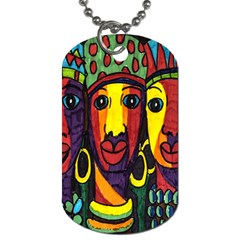 Ethnic Bold Bright Artistic Paper Dog Tag (two Sides) by Celenk