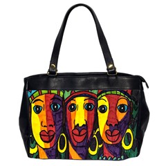 Ethnic Bold Bright Artistic Paper Office Handbags (2 Sides)  by Celenk