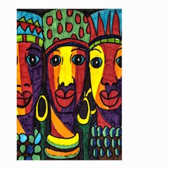 Ethnic Bold Bright Artistic Paper Small Garden Flag (two Sides) by Celenk