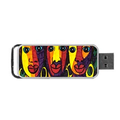 Ethnic Bold Bright Artistic Paper Portable Usb Flash (two Sides) by Celenk