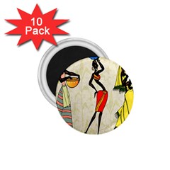 Woman Ethic African People Collage 1 75  Magnets (10 Pack)  by Celenk