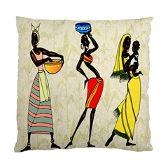 Woman Ethic African People Collage Standard Cushion Case (one Side) by Celenk