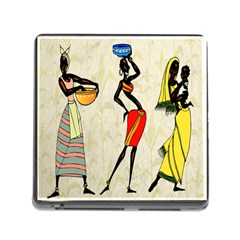 Woman Ethic African People Collage Memory Card Reader (square) by Celenk