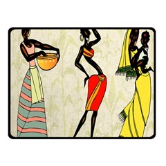 Woman Ethic African People Collage Fleece Blanket (small) by Celenk