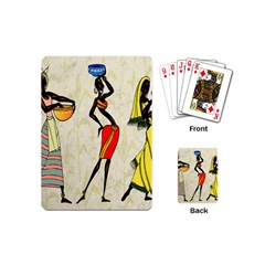 Woman Ethic African People Collage Playing Cards (mini)  by Celenk