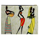 Woman Ethic African People Collage Cosmetic Bag (XXXL)  Back