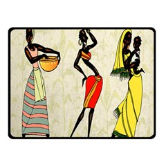 Woman Ethic African People Collage Double Sided Fleece Blanket (small)  by Celenk