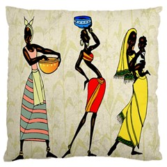 Woman Ethic African People Collage Standard Flano Cushion Case (one Side) by Celenk