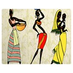 Woman Ethic African People Collage Double Sided Flano Blanket (Medium)  60 x50  Blanket Front