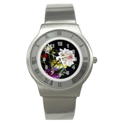 Dahlias Dahlia Dahlia Garden Stainless Steel Watch