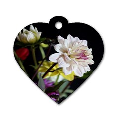 Dahlias Dahlia Dahlia Garden Dog Tag Heart (One Side)