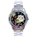 Dahlias Dahlia Dahlia Garden Stainless Steel Analogue Watch Front