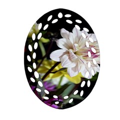 Dahlias Dahlia Dahlia Garden Ornament (oval Filigree) by Celenk