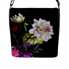 Dahlias Dahlia Dahlia Garden Flap Messenger Bag (L) 