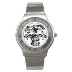 Black Music Urban Swag Hip Hop Stainless Steel Watch by Celenk