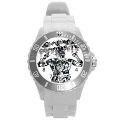 Black Music Urban Swag Hip Hop Round Plastic Sport Watch (l) by Celenk