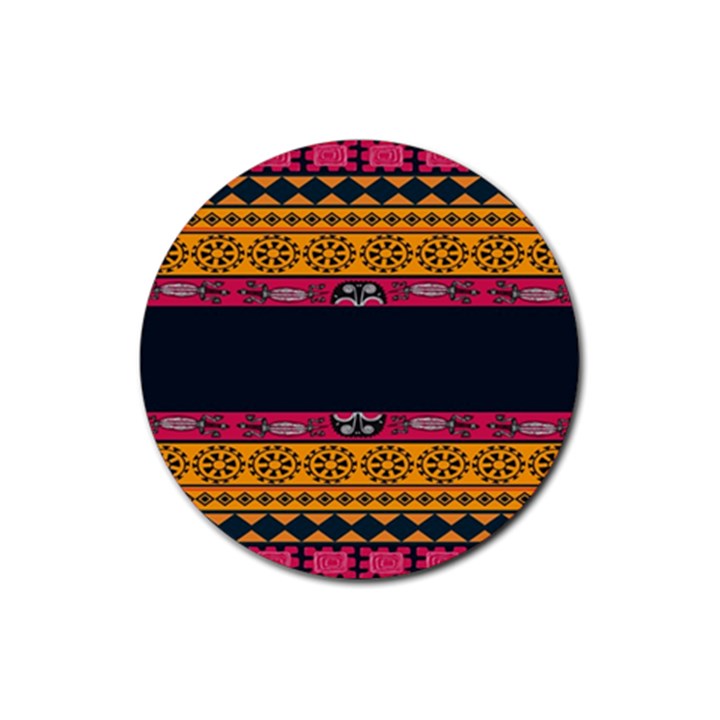 Pattern Ornaments Africa Safari Rubber Coaster (Round) 