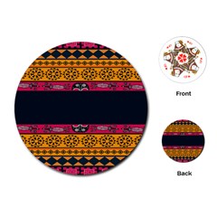 Pattern Ornaments Africa Safari Playing Cards (round) 