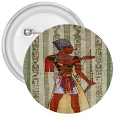 Egyptian Design Man Royal 3  Buttons by Celenk