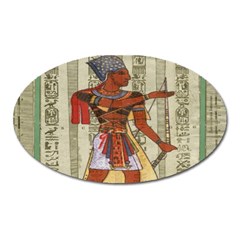 Egyptian Design Man Royal Oval Magnet by Celenk