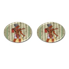 Egyptian Design Man Royal Cufflinks (oval) by Celenk