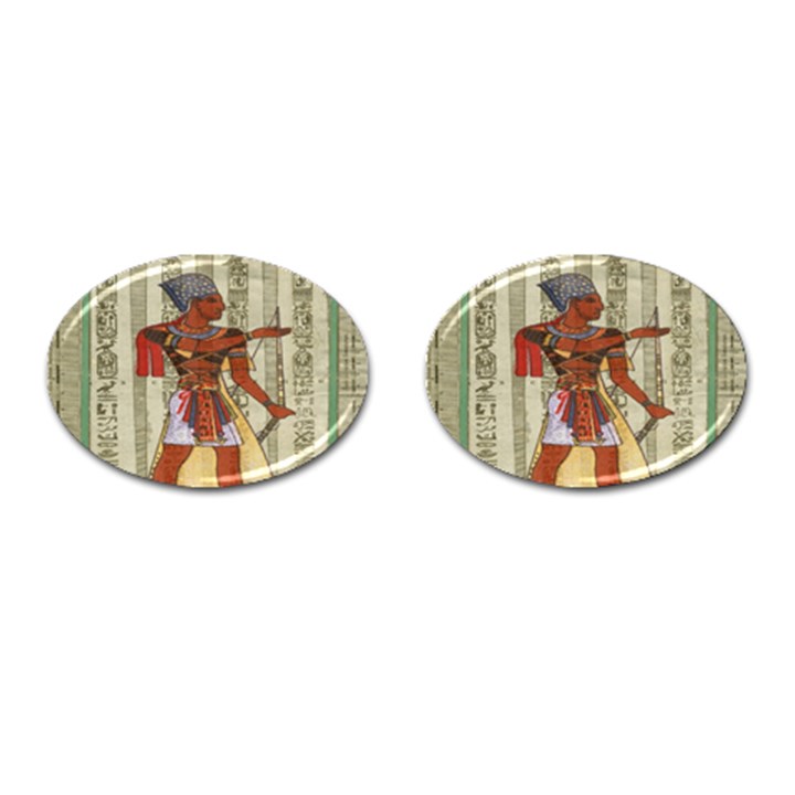 Egyptian Design Man Royal Cufflinks (Oval)