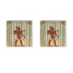 Egyptian Design Man Royal Cufflinks (square) by Celenk