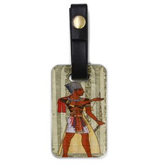 Egyptian Design Man Royal Luggage Tags (one Side)  by Celenk