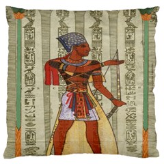 Egyptian Design Man Royal Large Cushion Case (two Sides) by Celenk