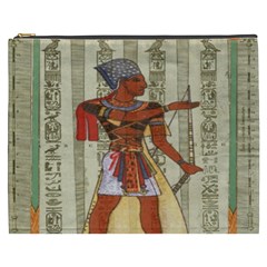 Egyptian Design Man Royal Cosmetic Bag (xxxl)  by Celenk