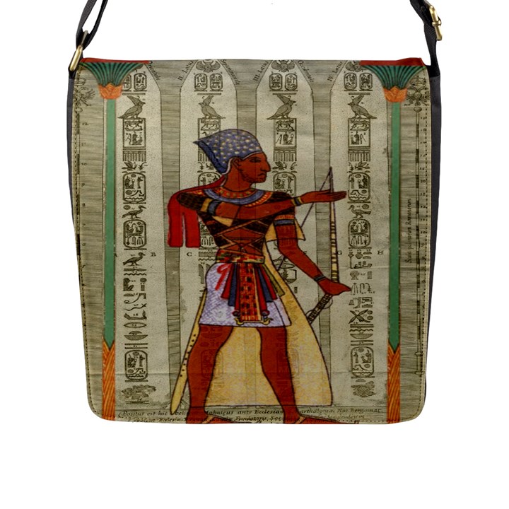 Egyptian Design Man Royal Flap Messenger Bag (L) 