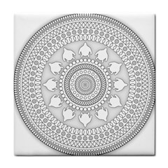 Mandala Ethnic Pattern Tile Coasters by Celenk