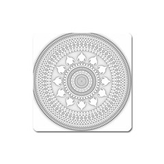 Mandala Ethnic Pattern Square Magnet by Celenk